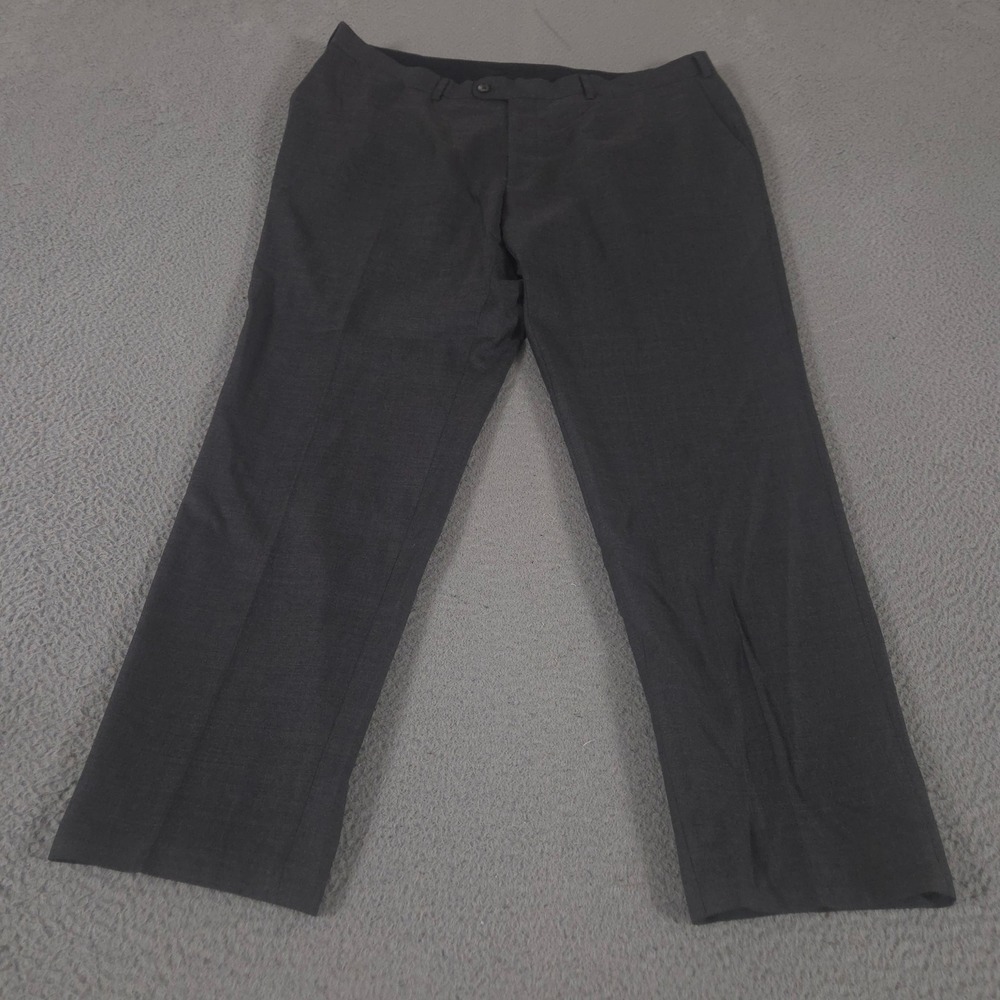Suitsupply Pants Men 40x32 Charcoal Brescia Wool Straight Dress Trousers Pleated